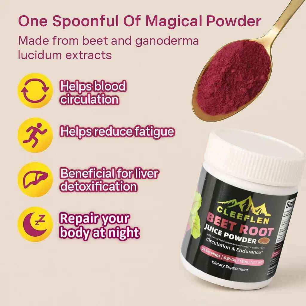 CLEEFLEN Organic Beetroot Powder Superfood Cleeflen