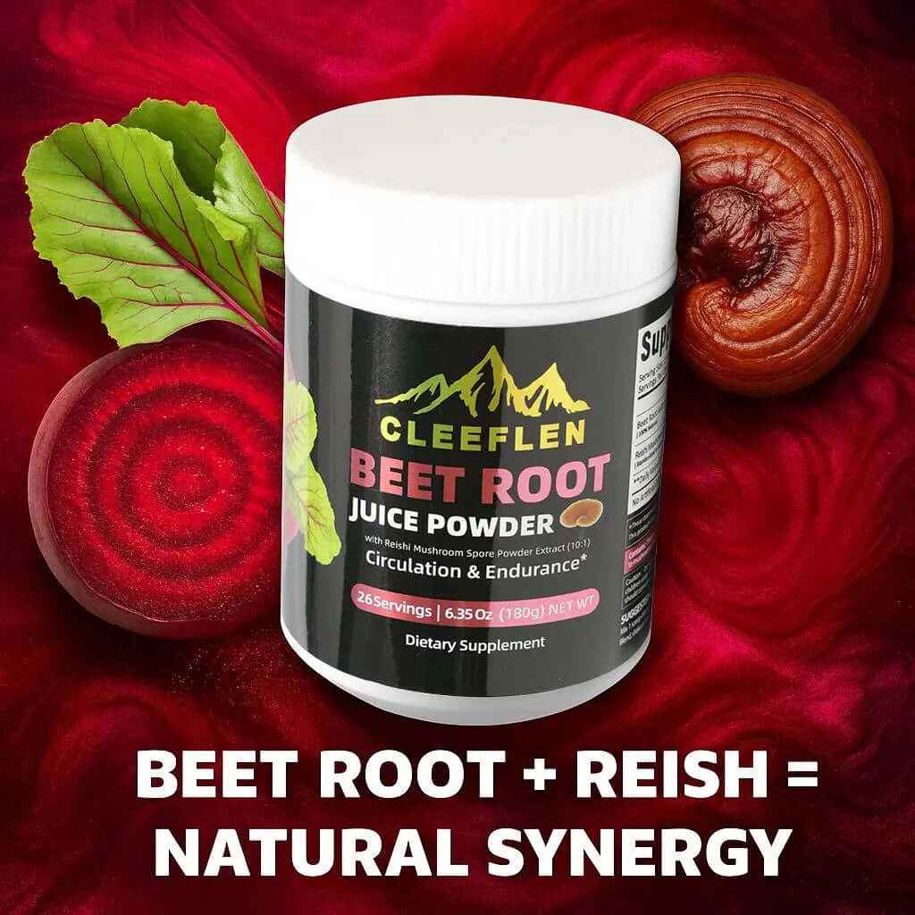 CLEEFLEN Organic Beetroot Powder Superfood Cleeflen